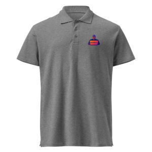 Premium Pique Polo Shirt - Grey Melange, 3XL